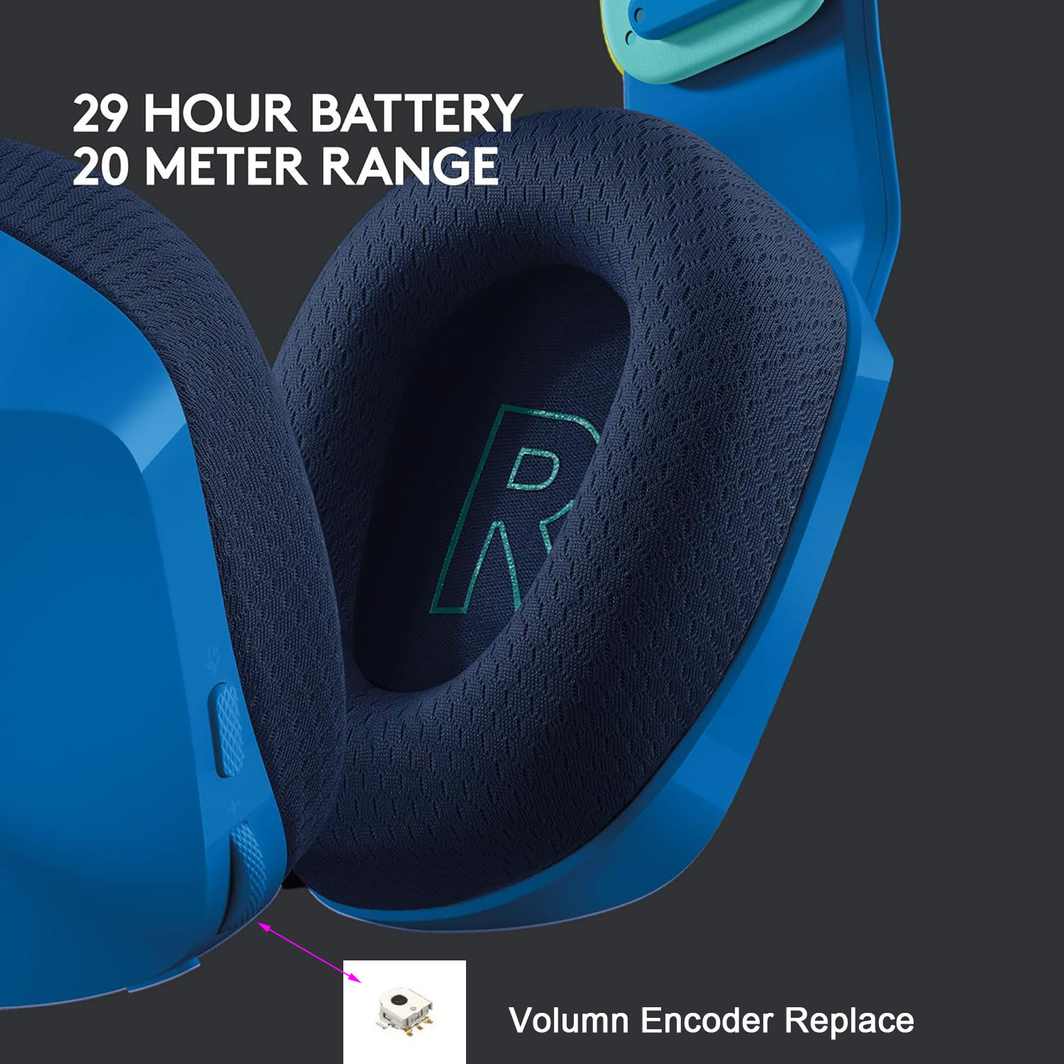 Esports Gaming Earphones - Logitech G733/G335/G535 게임용 헤드셋 볼륨 조절