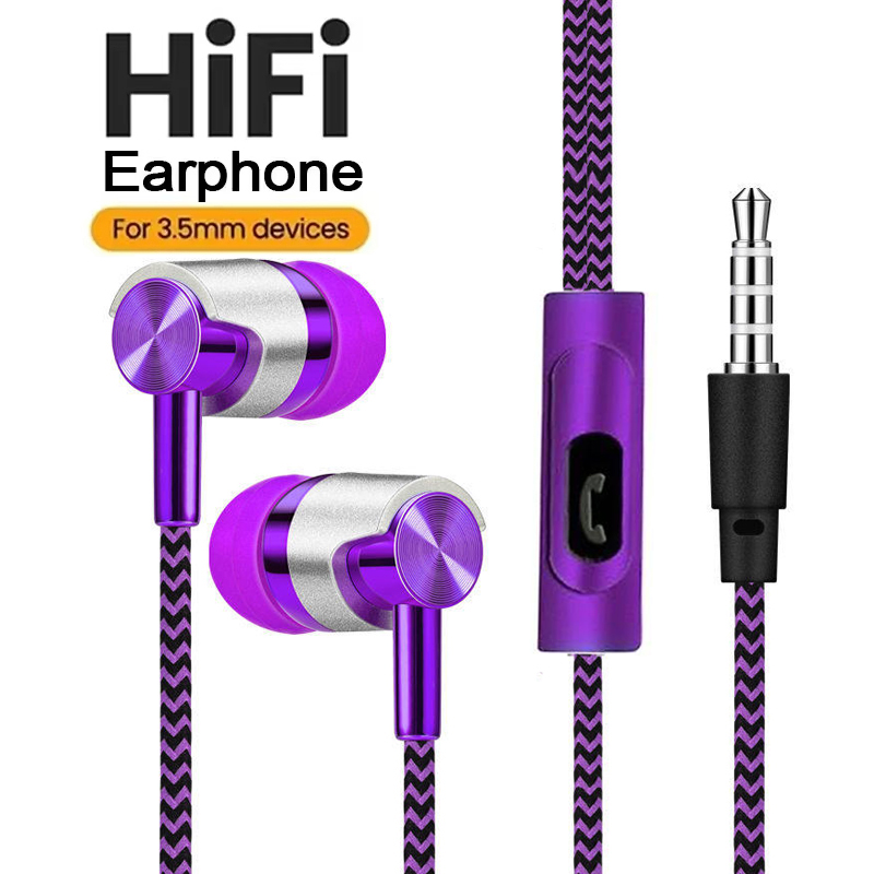 Esports Gaming Earphones - 내장형 HD 마이크 3.5mm 유선 이어폰(마이크