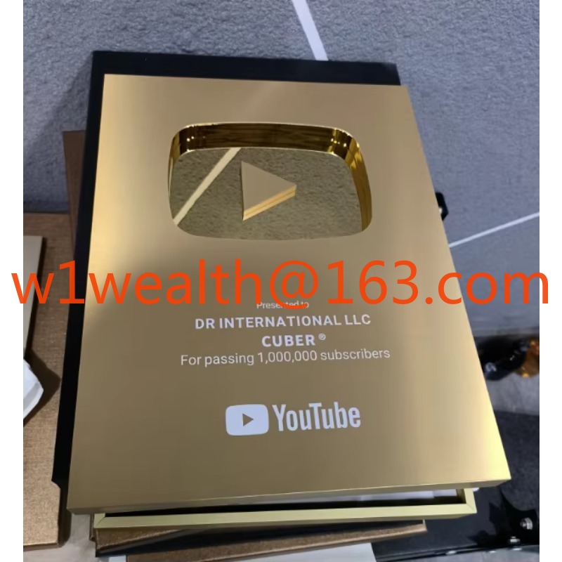 Esports Gaming Trophy - 플레이 버튼 어워드, 알루미늄 유튜브 쉴드,