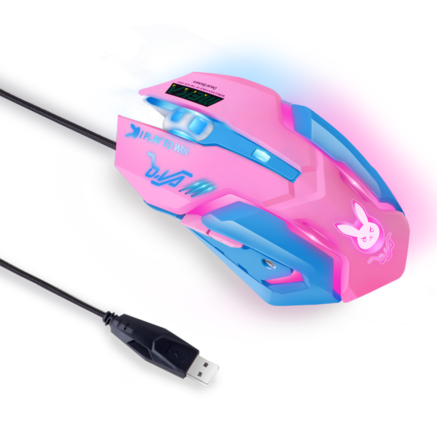 Esports Gaming Mouse Weight Adjustable - 화려하게 빛나는 무소음 게이밍 마우스, 무게