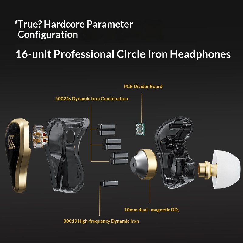 KZ ZAS 금속 유선 이어폰 16-유닛 하이브리드 기 - Esports Gaming Earphones 리뷰 및 가격